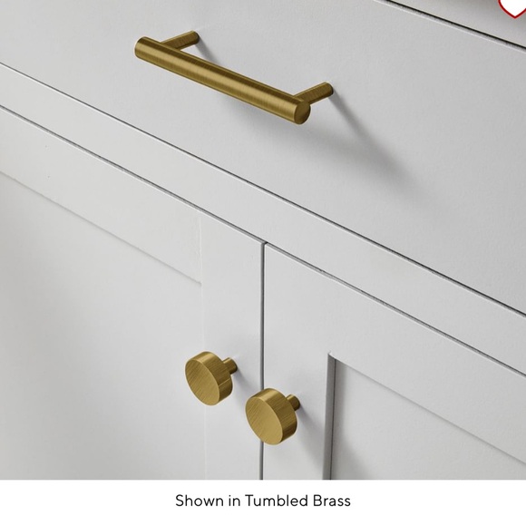 Pottery Barn Linden Drawer Pull 8” Tumbled Brass - Picture 3 of 5